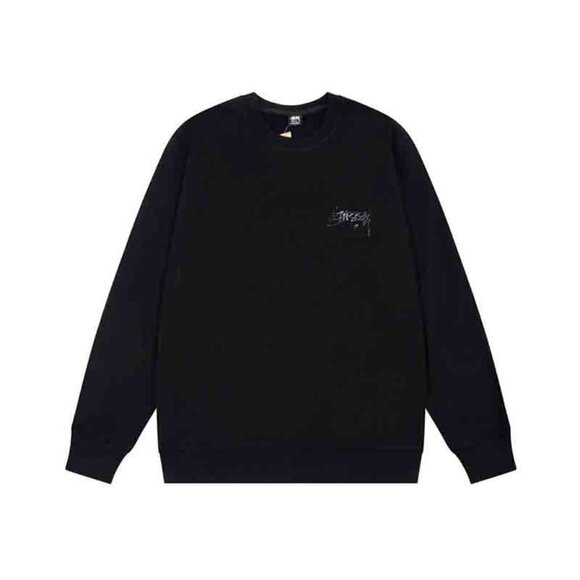Men's Stussy Black Round Neck Sweatshirt L - Picture 1 of 7